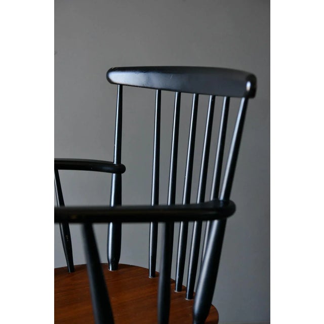 Wood Danish Spindle Back Arm Chair by Thomas Harlev for Farstrup, 1960 For Sale - Image 7 of 12