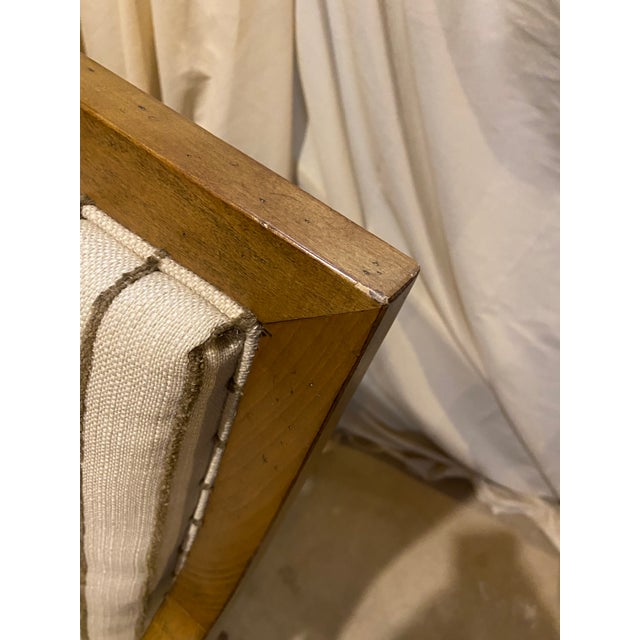 Early 21st Century Contemporary Wood Framed Striped Easy Chair For Sale - Image 5 of 8