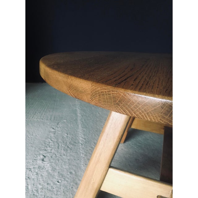 Rustic Light Oak Coffee Table, Belgium, 1960s For Sale - Image 10 of 17