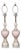 Mid-20th Century Pair of Italian Pink Murano Glass & Alabaster Lamps For Sale