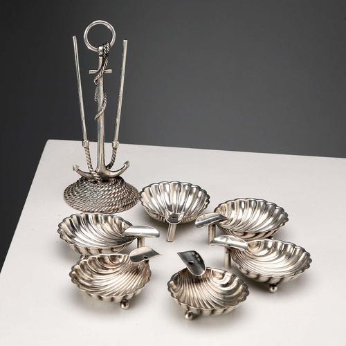Silver Ashtray Set from Cesa Alessandria, Set of 7 For Sale - Image 3 of 12