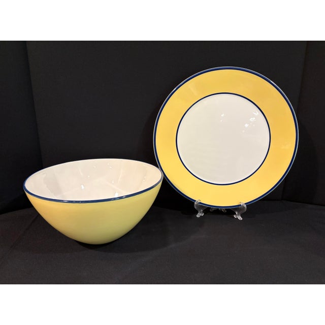 Late 20th Century Vegetable Serving Bowl in the Spa Bright Yellow Pattern From Italian Maker Pagnossin For Sale In Atlanta - Image 6 of 6