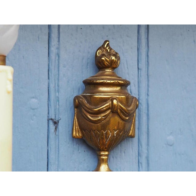 Gold Vintage French Empire Style Wall Sconces, 1940s, Set of 2 For Sale - Image 8 of 10
