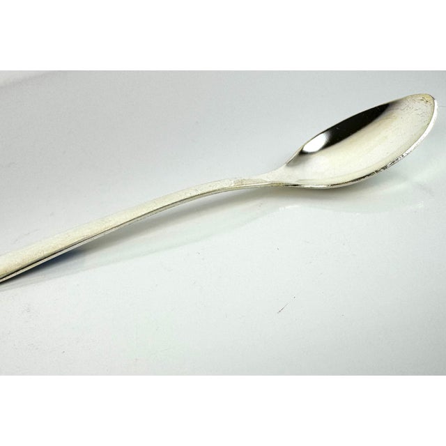 Mid-Century Silverplate and Glass Condiment Dish With Spoon For Sale - Image 13 of 15
