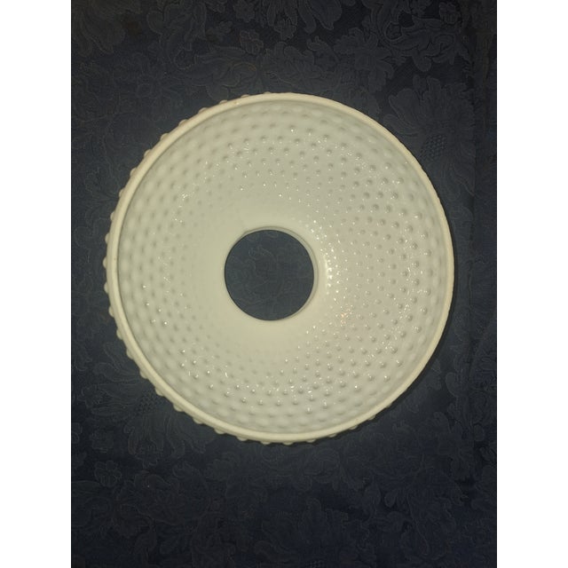White Mid 20th Century White Hobnail Milk Glass Hurricane Globe (10" Fitter) For Sale - Image 8 of 8