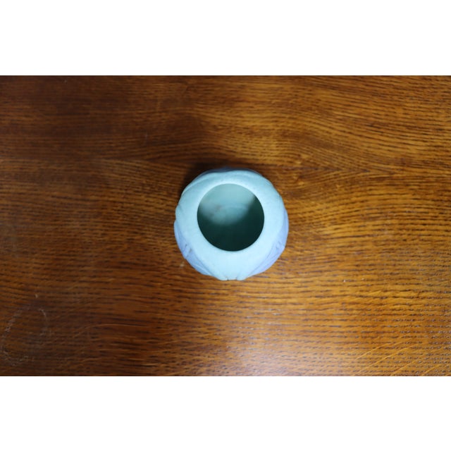 Blue Van Briggle Butterfly Vase, Ming Blue Matte Glaze For Sale - Image 8 of 9