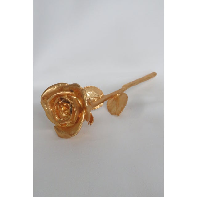 Traditional 24k Gold Dipped Forever Rose 4523b For Sale - Image 3 of 11
