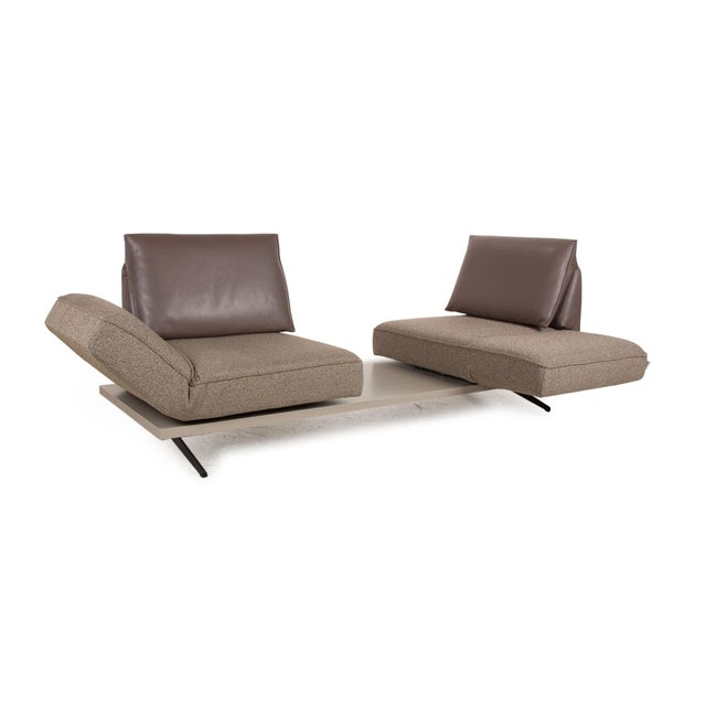 Textile Phoenix Fabric Two-Seater Brown Sofa from Koinor For Sale - Image 7 of 16