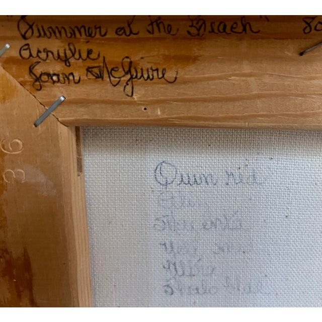 Summer at the Beach, Acryllic on Canvas, Signed For Sale - Image 13 of 14