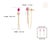 Contemporary Pear Cut Red Ruby & Diamond Chain Earrings in 14k Yellow Gold- A Pair For Sale - Image 10 of 13
