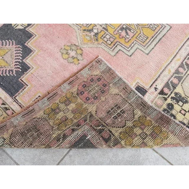 1960s 1960s Light Pink Vintage Area Carpet For Sale - Image 5 of 11
