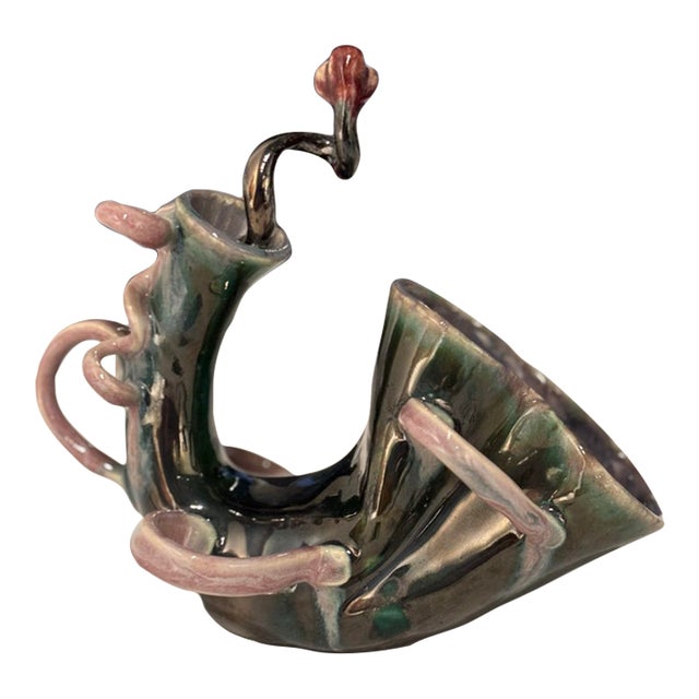 Contemporary Abstract Cornucopia Ceramic Sculpture by Jeremy Plotkin Wong For Sale