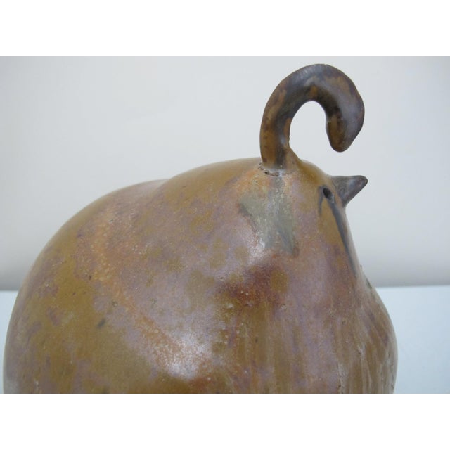 Mid 20th Century Large Chickadee Fat Hen Globular Earthenware Farmhouse Pottery Sculpture For Sale - Image 5 of 9