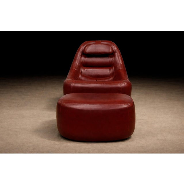 MP-113 Lounge Chair with Ottoman in Original Faux Leather by Percival Lafer, Brasil, 1970s - Lot 571A For Sale - Image 11 of 17