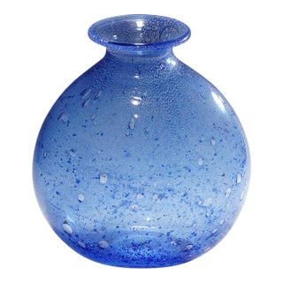 Monumental Ercole Barovier - Barovier & Toso Efeso Blue Vase 1964 For Sale