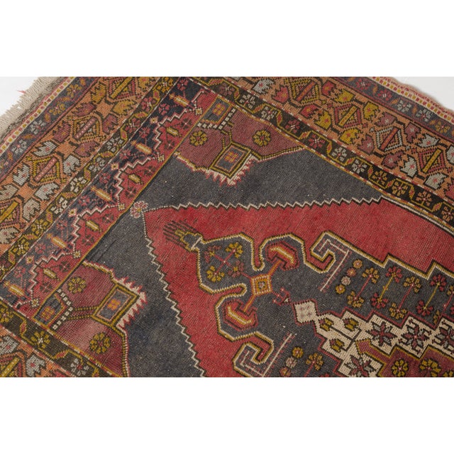 Burnt Orange Anatolian Floral Wool Carpet For Sale - Image 8 of 10