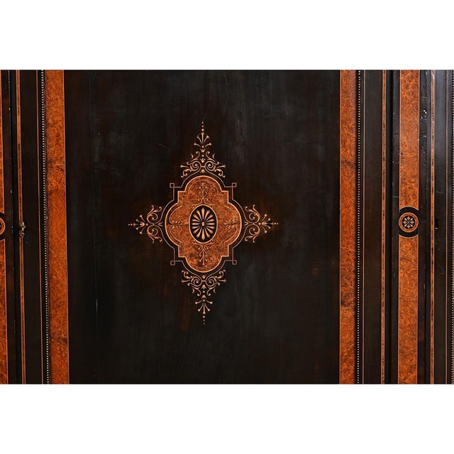 English 19th Century Ebonized Inlay Credenza For Sale - Image 12 of 18