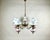 Vintage Chandelier in Porcelain and Brass, 1970s For Sale - Image 11 of 11