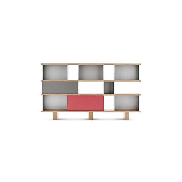 Gray Nuage Shelving Unit in Wood and Aluminium by Charlotte Perriand for Cassina For Sale - Image 8 of 11