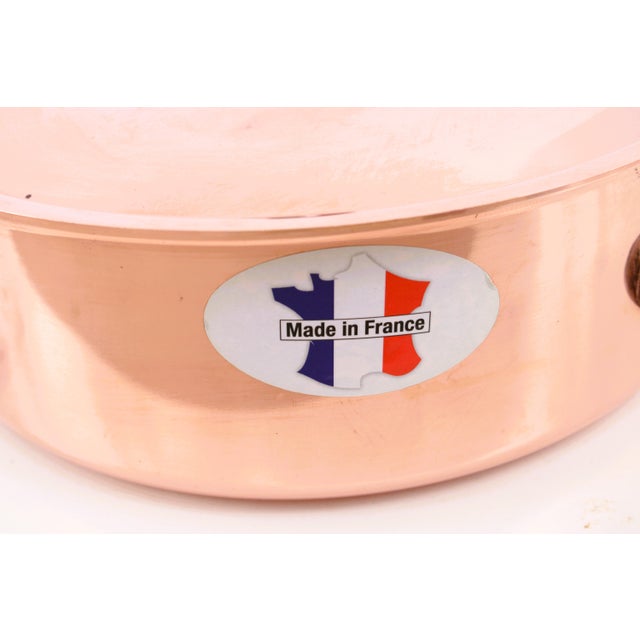France Baumalu Copper Saute Pan For Sale - Image 4 of 6