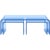 Contemporary Blue Acrylic Nesting Tables – Statement Coffee Table Set For Sale - Image 4 of 5