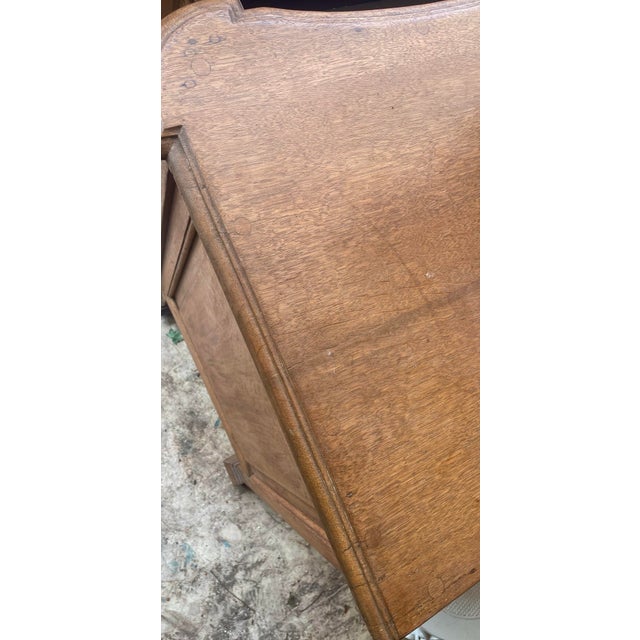 19th Century Carved Bell Flower European 3 Draw Chest Commode Dresser Brass Pull For Sale - Image 12 of 12