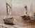 Impressionist Vintage Oil Painting by Rikard Lindstrom (1882-1943) of Seascape Harbor Scene For Sale - Image 3 of 7