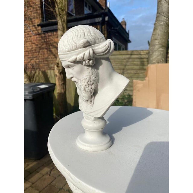Plato Marble Bust Sculpture, 20th Century For Sale - Image 4 of 6