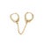 Gold & Diamond Handcuff Design Earring For Sale In Miami - Image 6 of 7