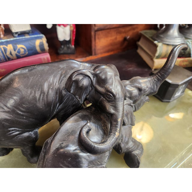 Art Deco Elephant Ink Well Desk Set For Sale - Image 3 of 12