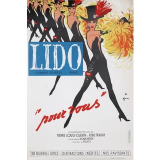 "Lido, Pour Vous" Lithograph Poster by Rene Gruau For Sale