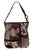 Metal Longchamp Calf Hair Collage Pattern Shoulder Handbag Hobo Leather Animal Print For Sale - Image 7 of 12