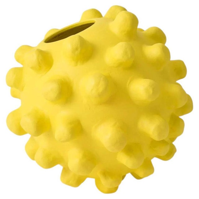 Yellow Sun Sculpture in Ceramic by Liliana Silva For Sale - Image 8 of 8
