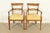A gorgeous pair of Regency style armchairs or dining captain chairs In the manner of Kindel Furniture USA, Circa 1960s...