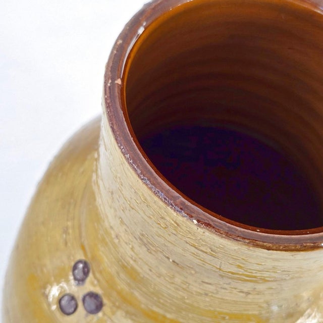 Ceramic Vintage Italian Vase in Ceramic by Aldo Londo for Bitossi, 1950s For Sale - Image 7 of 8