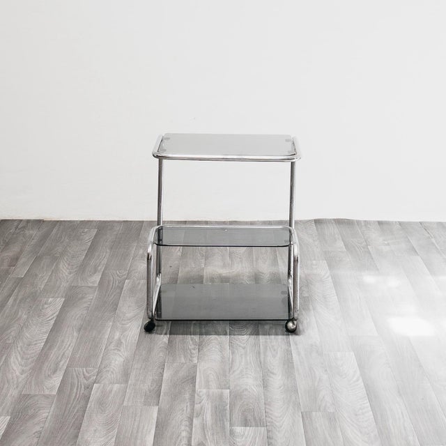 Food Cart Triple Shelf in Steel, 1970 For Sale - Image 4 of 10