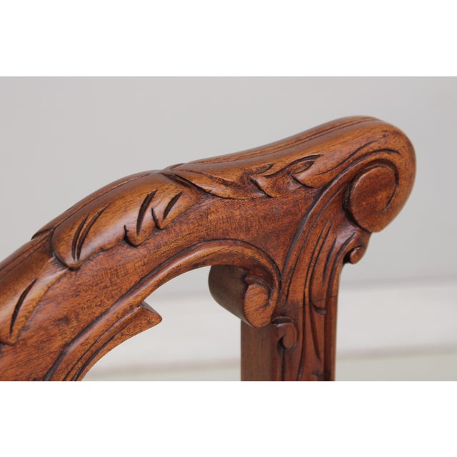 Pair of Chippendale Style Mahogany Dining Chairs For Sale - Image 10 of 17