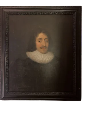 17th Century Portrait Painting of a Man Attributed to an Artist In the Circle of Cornelius Johnson,