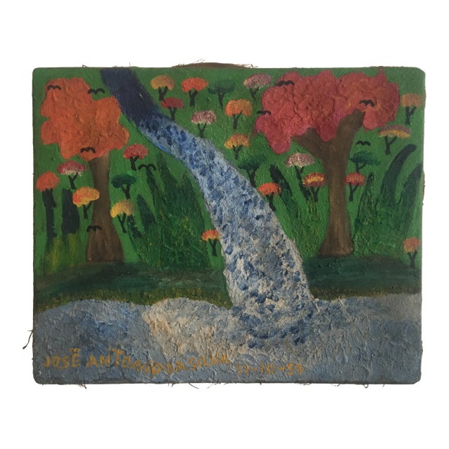 1950s Impressionist Oil Painting by Jose Antonio Da Silva For Sale