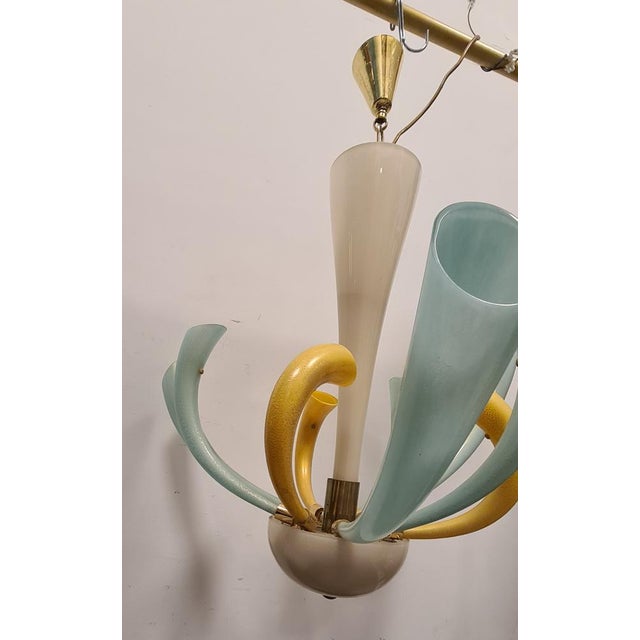 Fuochi d'Artificio Chandelier by Barovier & Toso, 1970s For Sale - Image 9 of 18