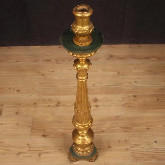 Late 19th Century 19th Century Lacquered & Gilded Torch Holder, 1870s For Sale - Image 5 of 13