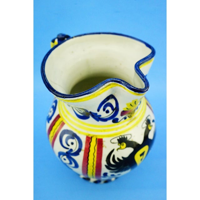 Antique Ceramic Jug Vase with a Two-Headed Eagle, Pesaro, Italy For Sale - Image 12 of 18