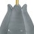 2020s Matthew Izzo Home Mae Gray/Blue Glazed Ceramic Table Lamp With Shade and Ceramic Finial For Sale - Image 5 of 7