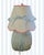 Baby Blue Vintage Custom Painted Styled John Dickinson Draped Plaster Pale Blue Table Lamp W/ Custom Ribbon Shade For Sale - Image 8 of 10