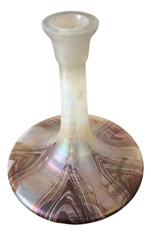 Art Nouveau Iridescent Glass Soliflore Vase, 1900s