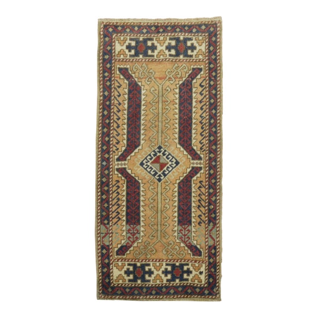 Camel Anatolian Vintage Mat - 1'8" x 3'6" For Sale