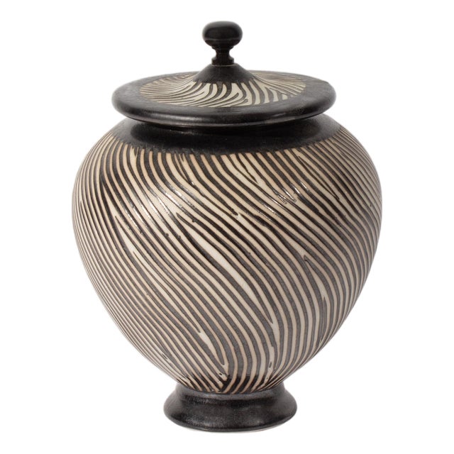 Studio Pottery Lidded Vessel by Brian Moore For Sale