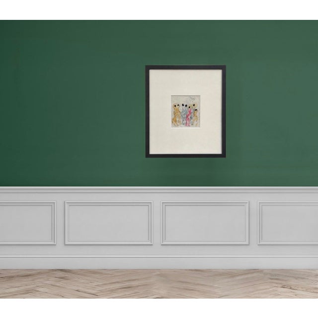 Purvis Young Color Drawing 1990’s , Framed and Signed, 23” X 20” For Sale - Image 9 of 10