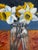 Contemporary Contemporary Original Alexandra Brown Still Life Painting Daffodils in Glass Jar Oil Painting Framed For Sale - Image 3 of 6