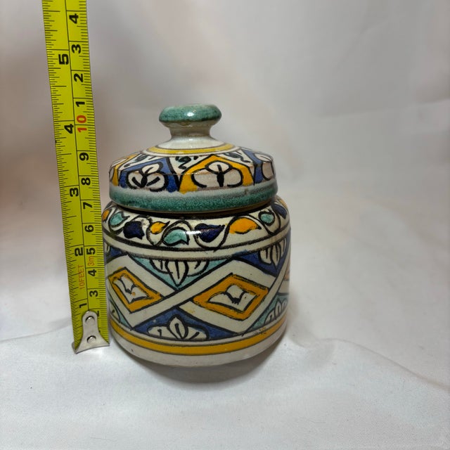 1960s Mid-Century Moroccan Glazed Maiolica (Majolica) Circa 1960s For Sale - Image 5 of 11